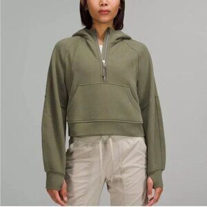 Lululemon Scuba Oversized Half-Zip Hoodie Medium Olive Green Size M/L